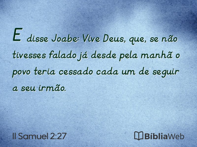 II Samuel 2:27 em imagem para compartilhar
