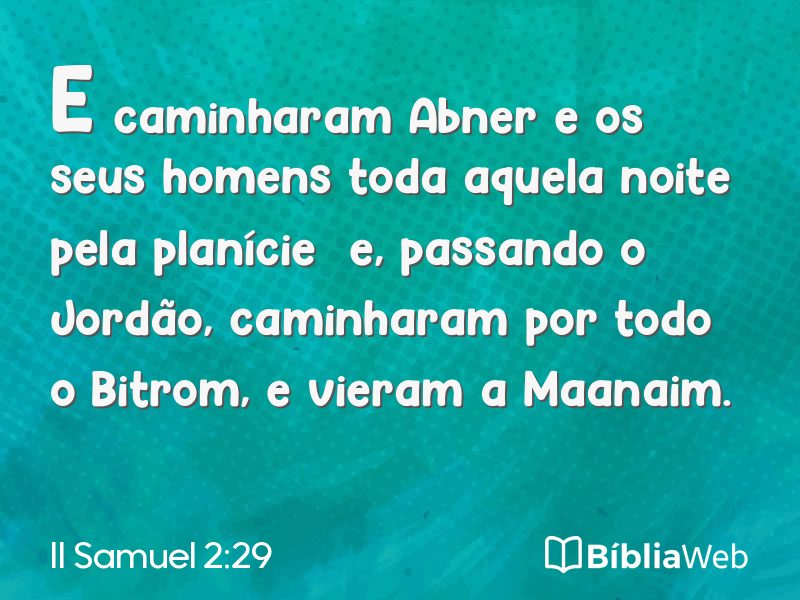 II Samuel 2:29 em imagem para compartilhar