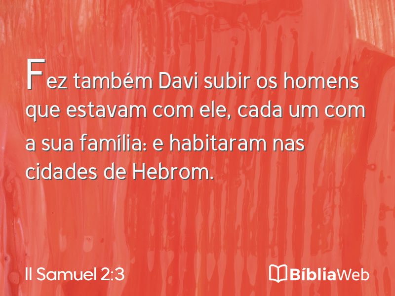 II Samuel 2:3 em imagem para compartilhar