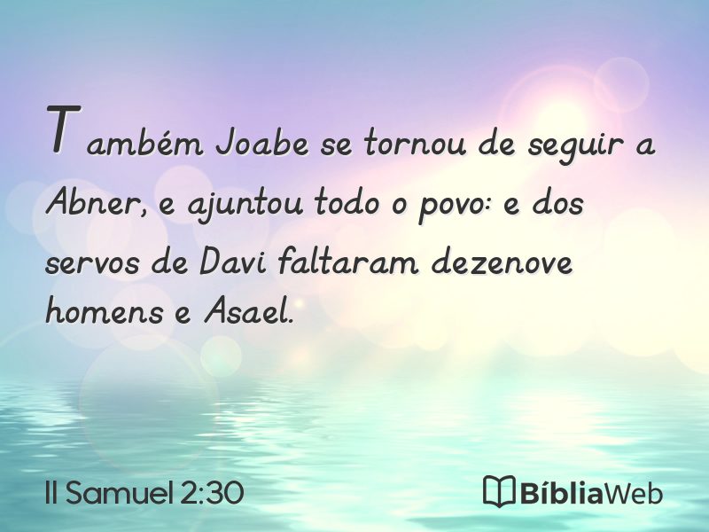 II Samuel 2:30 em imagem para compartilhar
