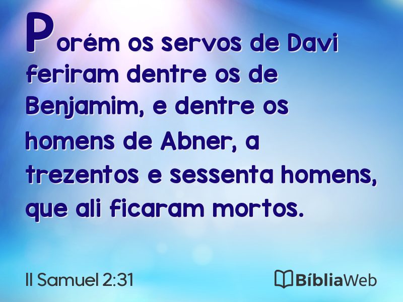 II Samuel 2:31 em imagem para compartilhar