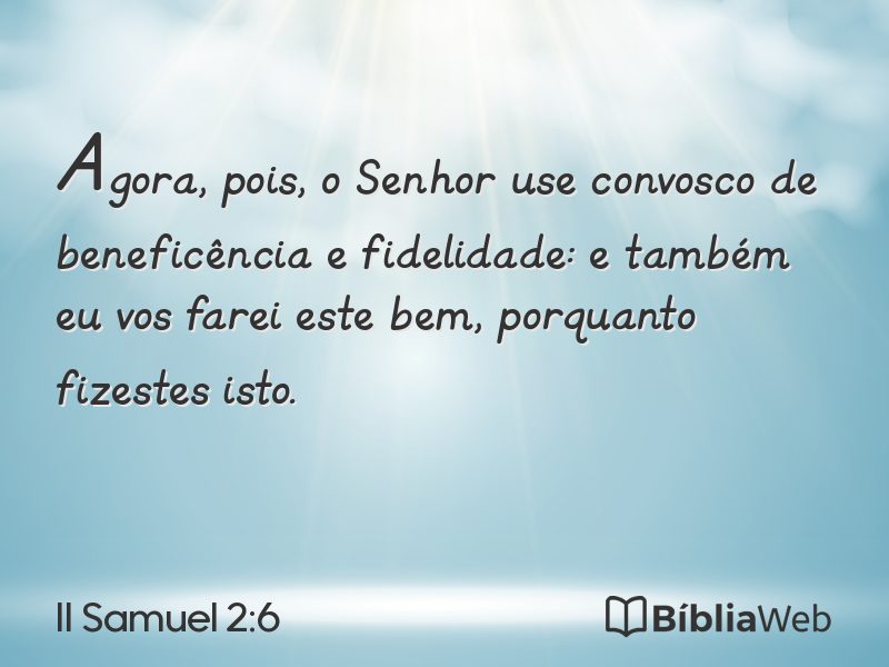 II Samuel 2:6 em imagem para compartilhar