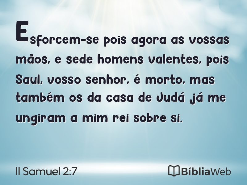 II Samuel 2:7 em imagem para compartilhar