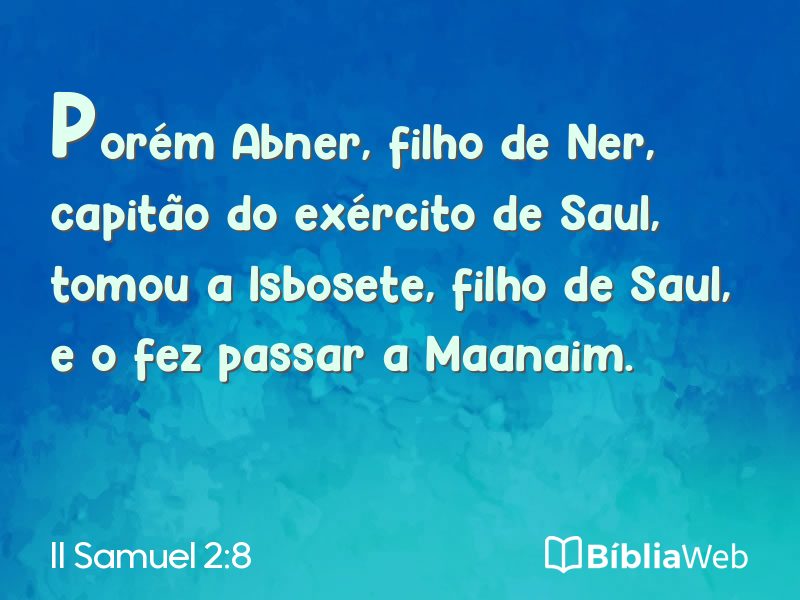 II Samuel 2:8 em imagem para compartilhar