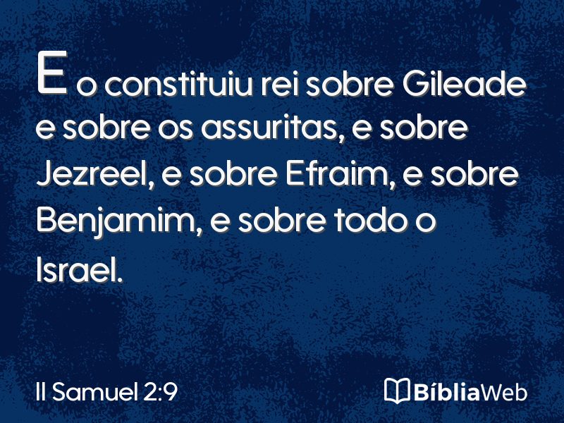 II Samuel 2:9 em imagem para compartilhar