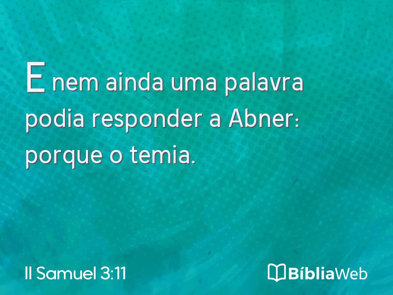 II Samuel 3:11 em imagem para compartilhar