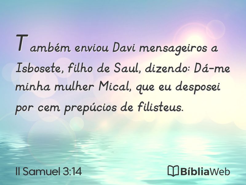 II Samuel 3:14 em imagem para compartilhar