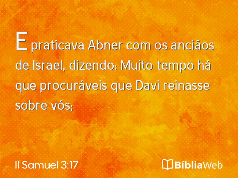 II Samuel 3:17 em imagem para compartilhar
