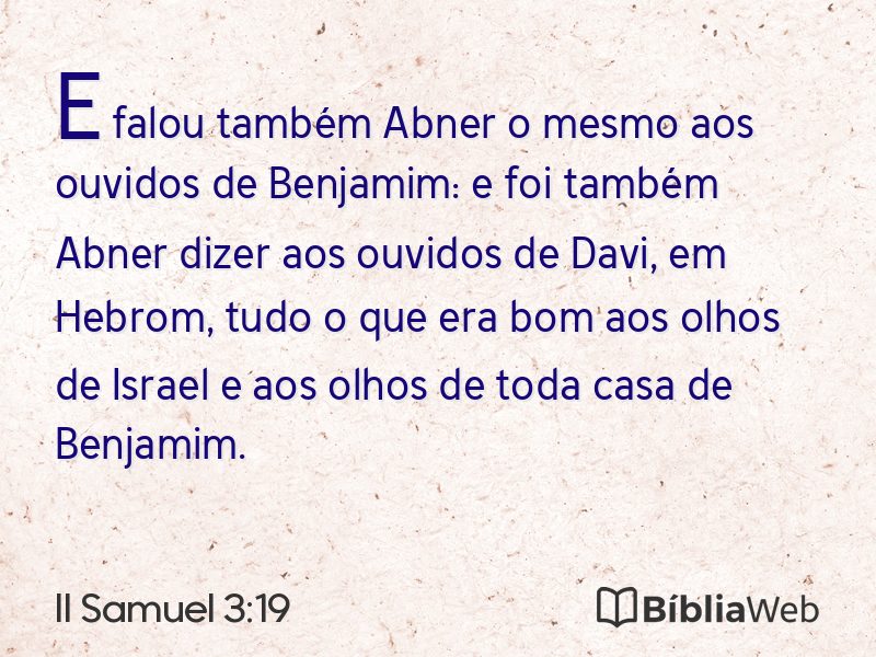 II Samuel 3:19 em imagem para compartilhar