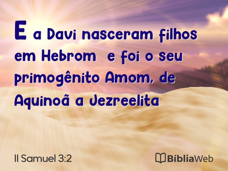 II Samuel 3:2 em imagem para compartilhar