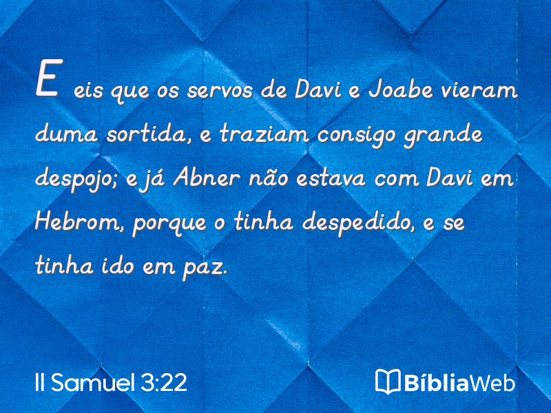 II Samuel 3:22 em imagem para compartilhar