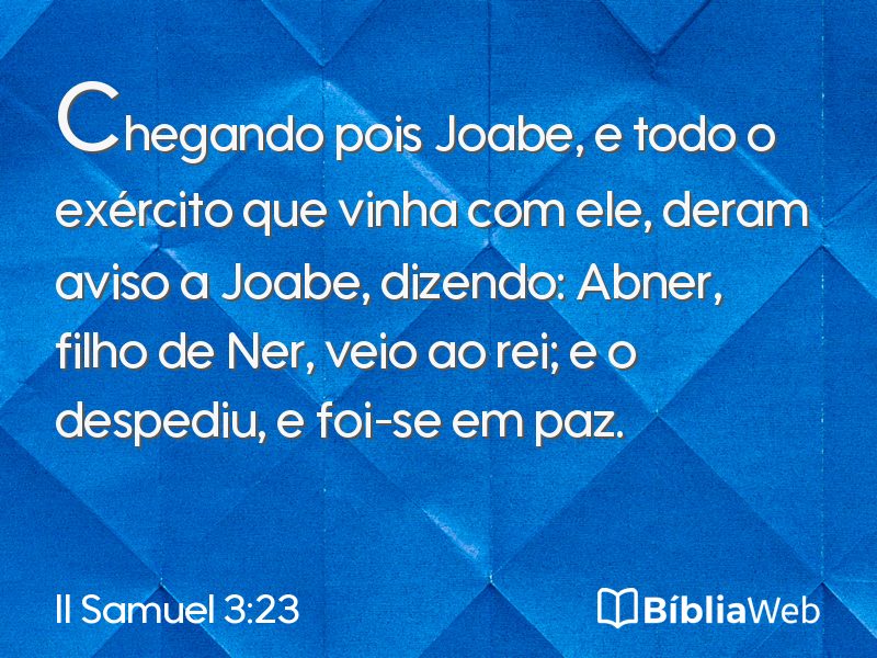 II Samuel 3:23 em imagem para compartilhar