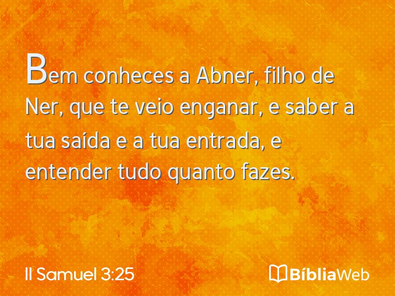 II Samuel 3:25 em imagem para compartilhar