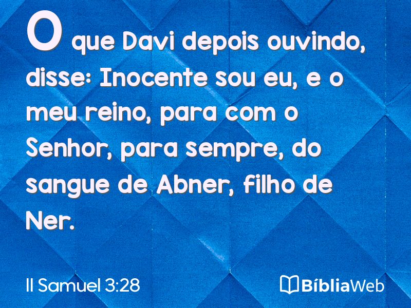 II Samuel 3:28 em imagem para compartilhar