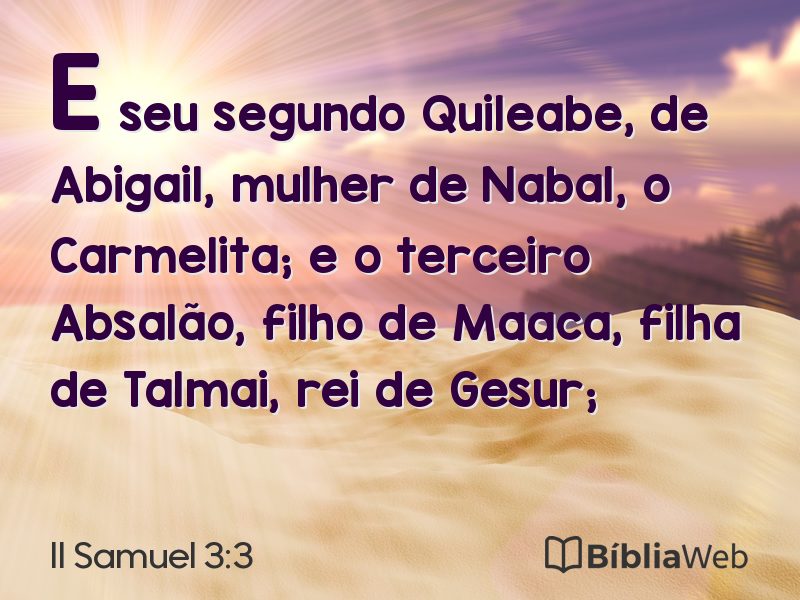 II Samuel 3:3 em imagem para compartilhar