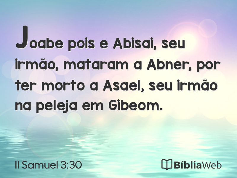 II Samuel 3:30 em imagem para compartilhar