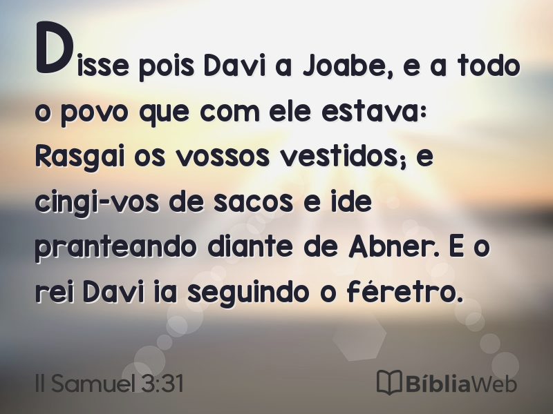II Samuel 3:31 em imagem para compartilhar