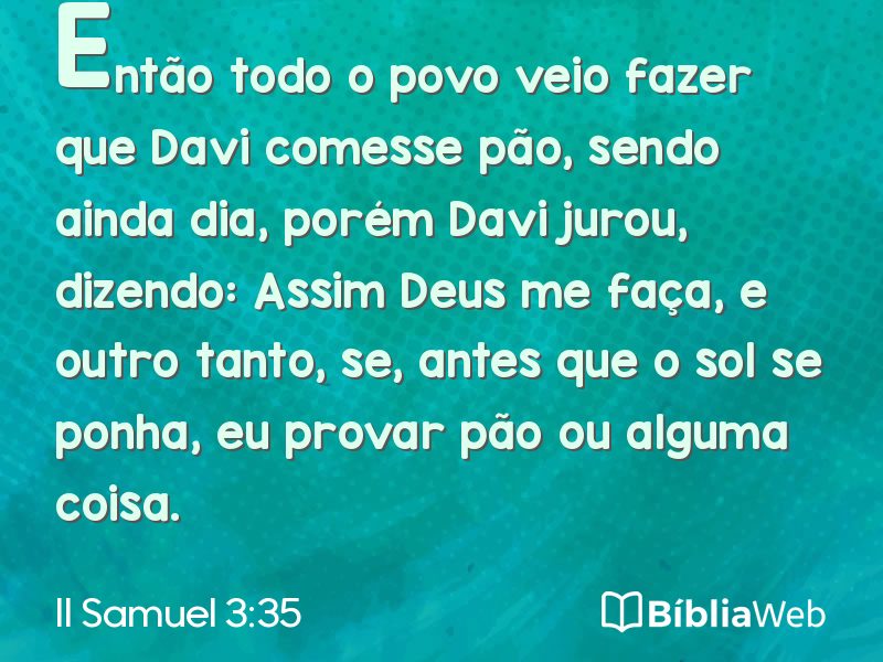 II Samuel 3:35 em imagem para compartilhar