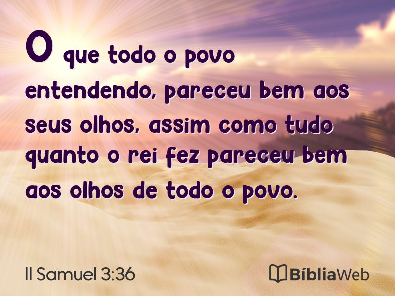II Samuel 3:36 em imagem para compartilhar