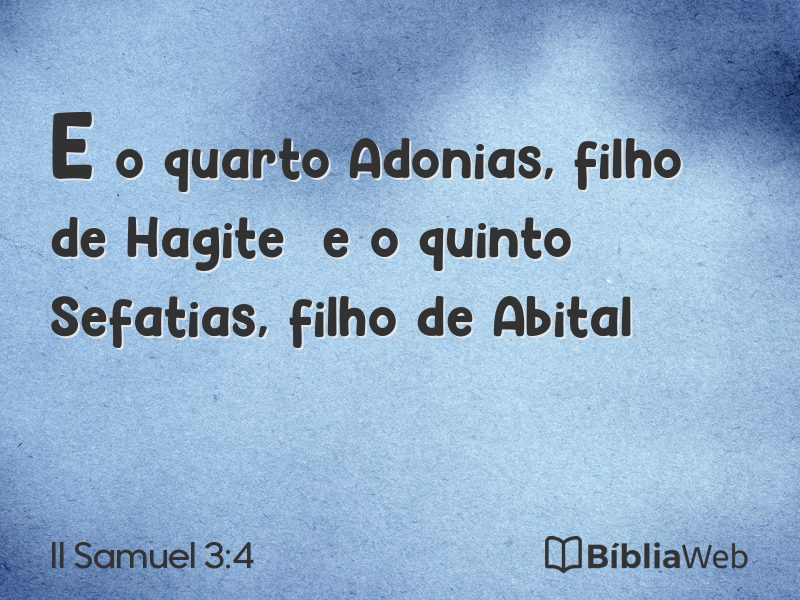 II Samuel 3:4 em imagem para compartilhar