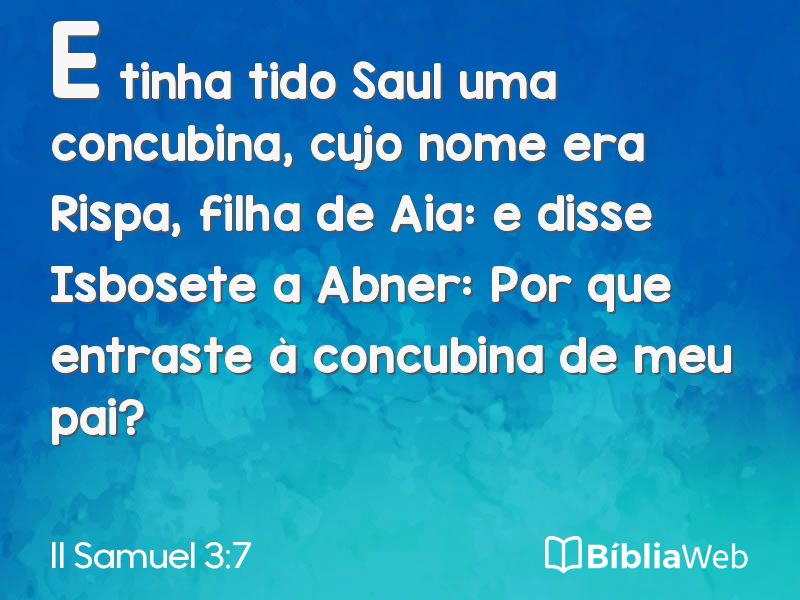 II Samuel 3:7 em imagem para compartilhar