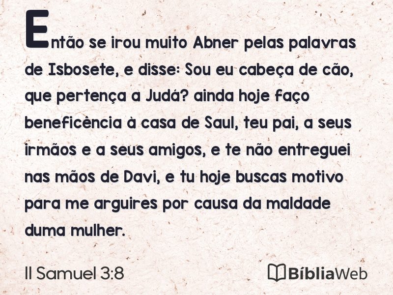 II Samuel 3:8 em imagem para compartilhar