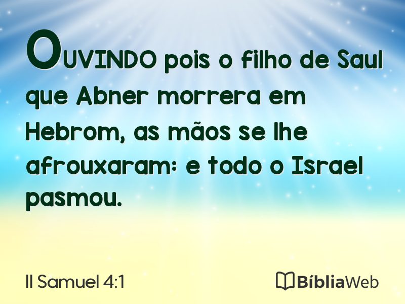 II Samuel 4:1 em imagem para compartilhar