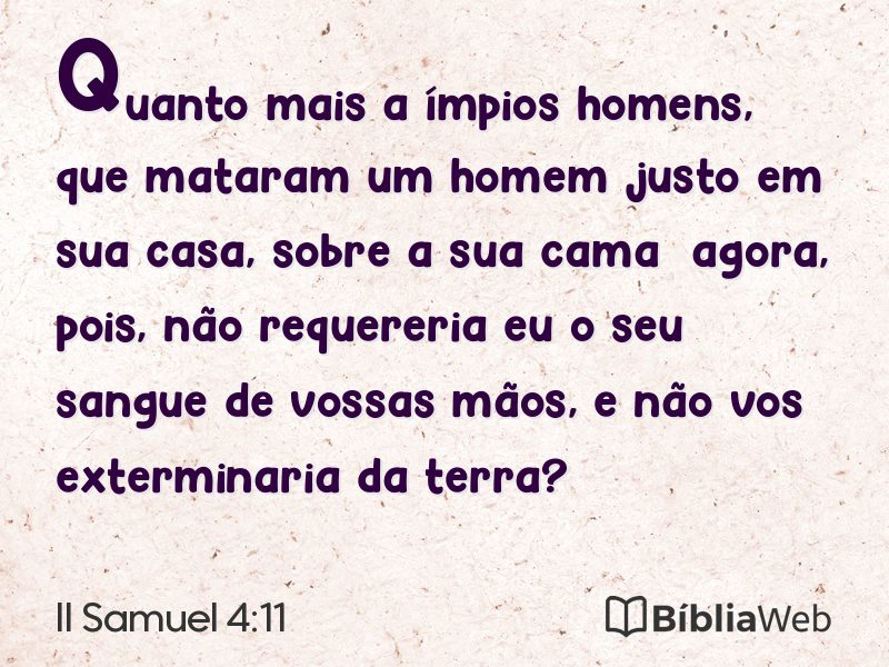 II Samuel 4:11 em imagem para compartilhar