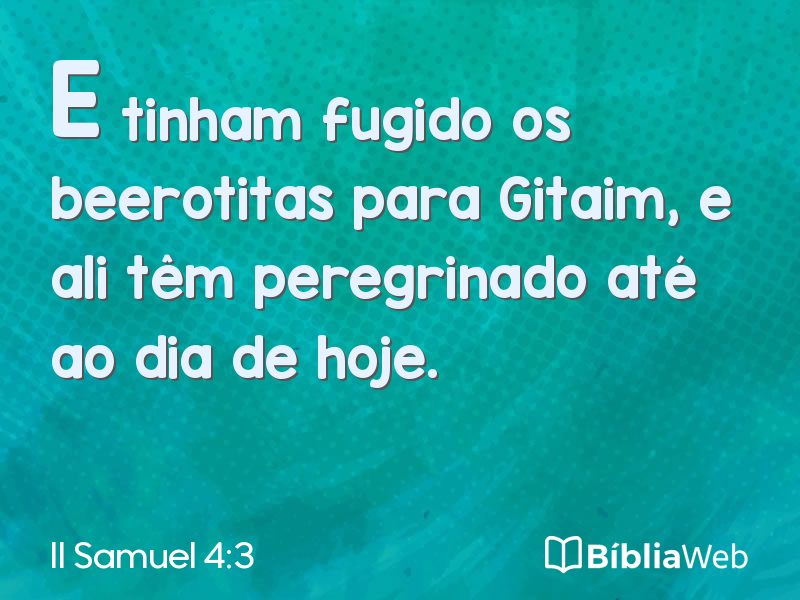 II Samuel 4:3 em imagem para compartilhar