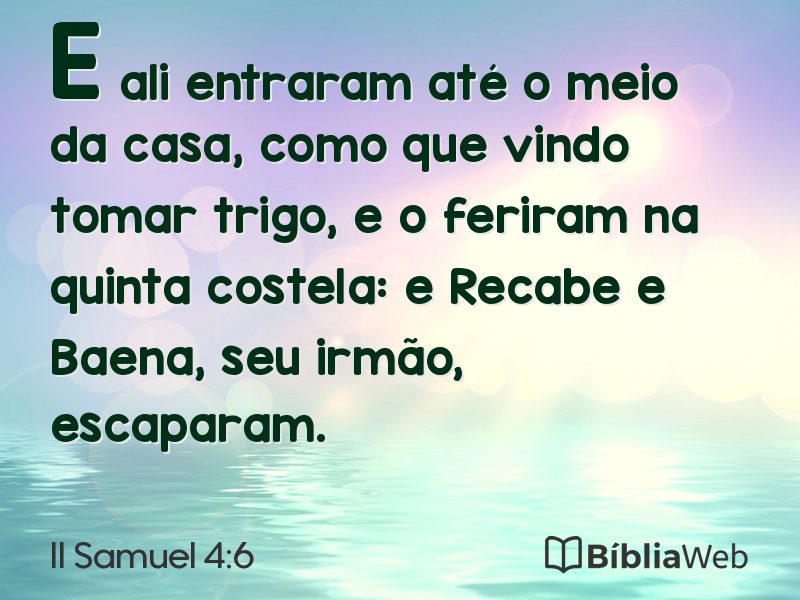 II Samuel 4:6 em imagem para compartilhar