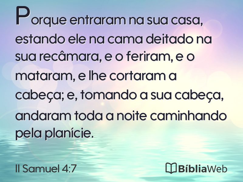 II Samuel 4:7 em imagem para compartilhar