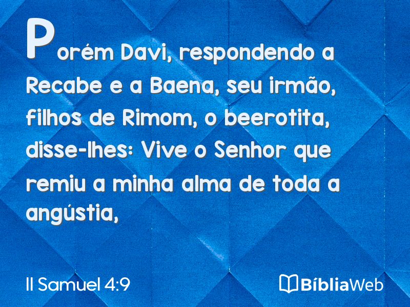 II Samuel 4:9 em imagem para compartilhar