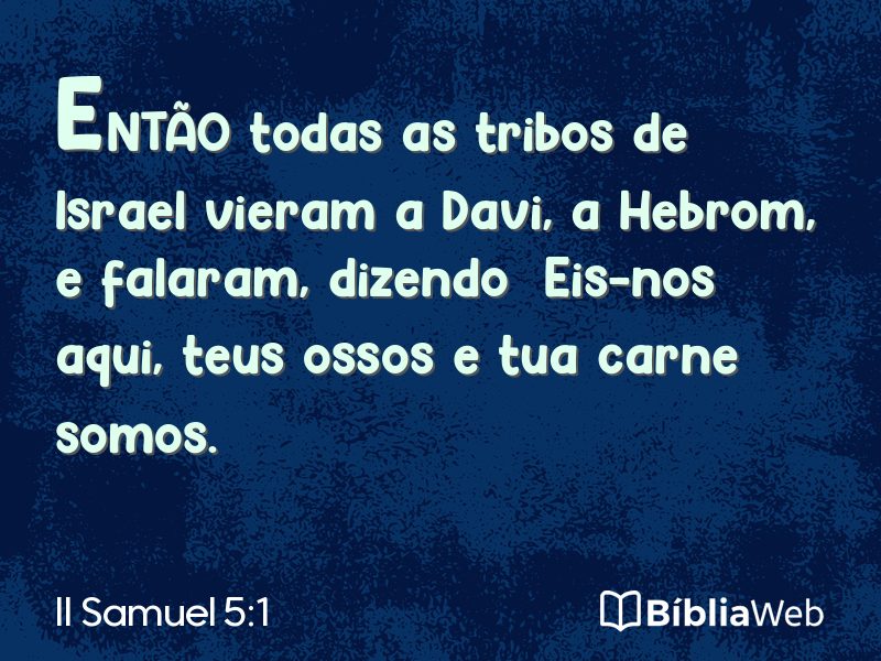 II Samuel 5:1 em imagem para compartilhar