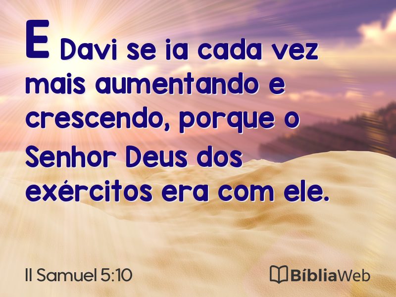 II Samuel 5:10 em imagem para compartilhar