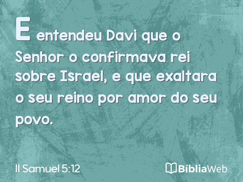 II Samuel 5:12 em imagem para compartilhar