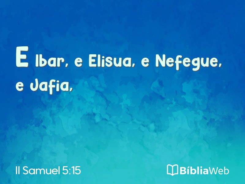II Samuel 5:15 em imagem para compartilhar