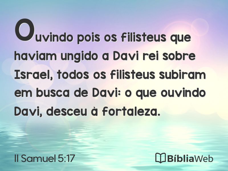II Samuel 5:17 em imagem para compartilhar