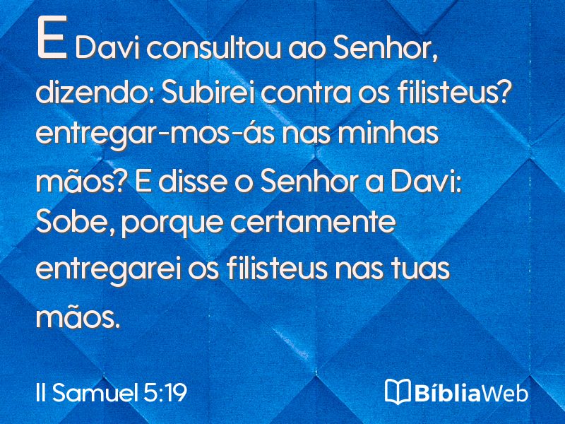 II Samuel 5:19 em imagem para compartilhar