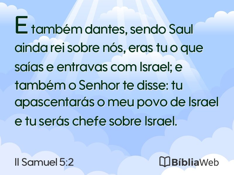 II Samuel 5:2 em imagem para compartilhar
