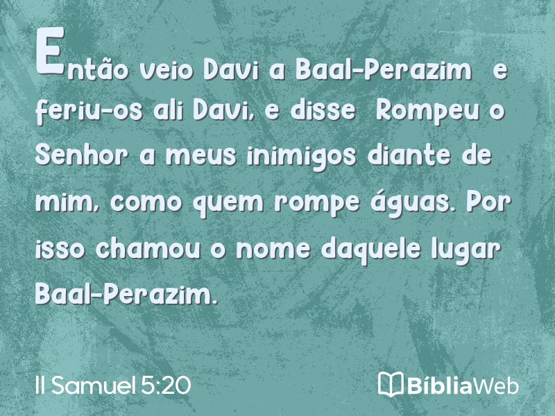 II Samuel 5:20 em imagem para compartilhar