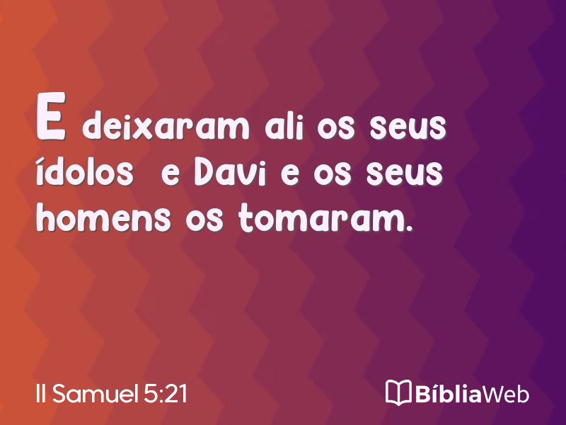 II Samuel 5:21 em imagem para compartilhar