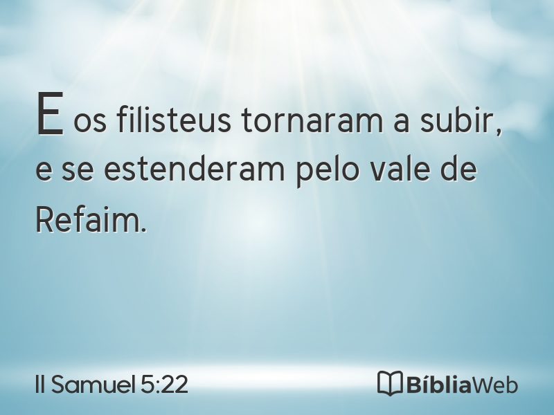 II Samuel 5:22 em imagem para compartilhar