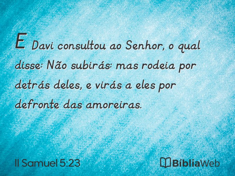 II Samuel 5:23 em imagem para compartilhar