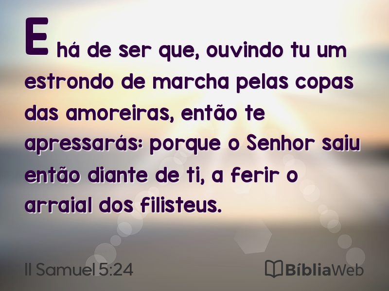 II Samuel 5:24 em imagem para compartilhar