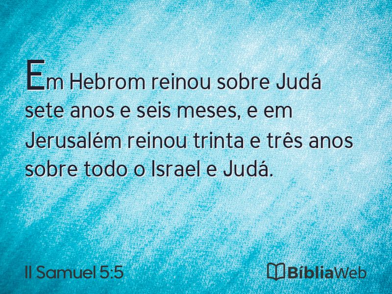 II Samuel 5:5 em imagem para compartilhar