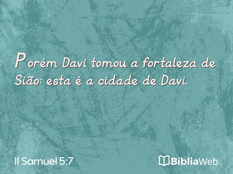 II Samuel 5:7 em imagem para compartilhar
