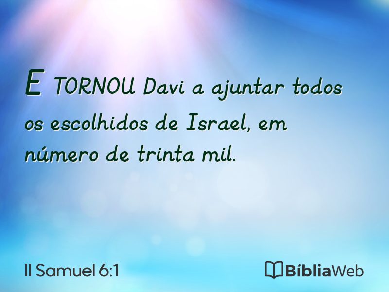 II Samuel 6:1 em imagem para compartilhar