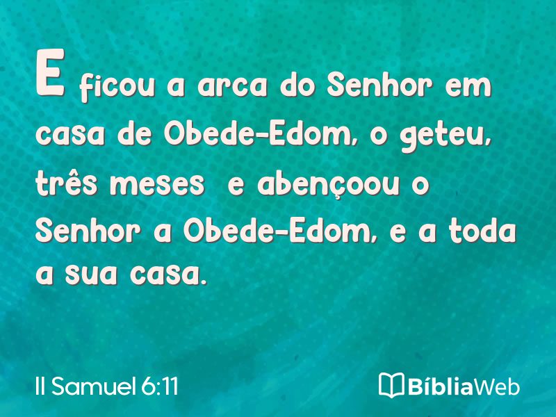 II Samuel 6:11 em imagem para compartilhar