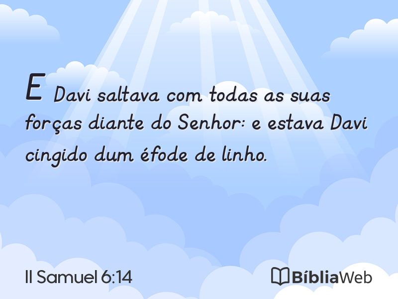 II Samuel 6:14 em imagem para compartilhar