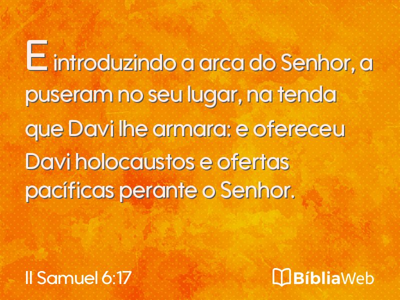 II Samuel 6:17 em imagem para compartilhar